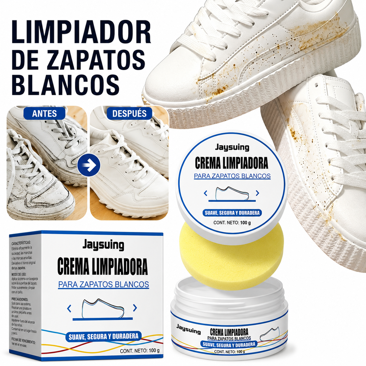 Crema Limpiadora De Zapatos Multifuncional No Tóxica