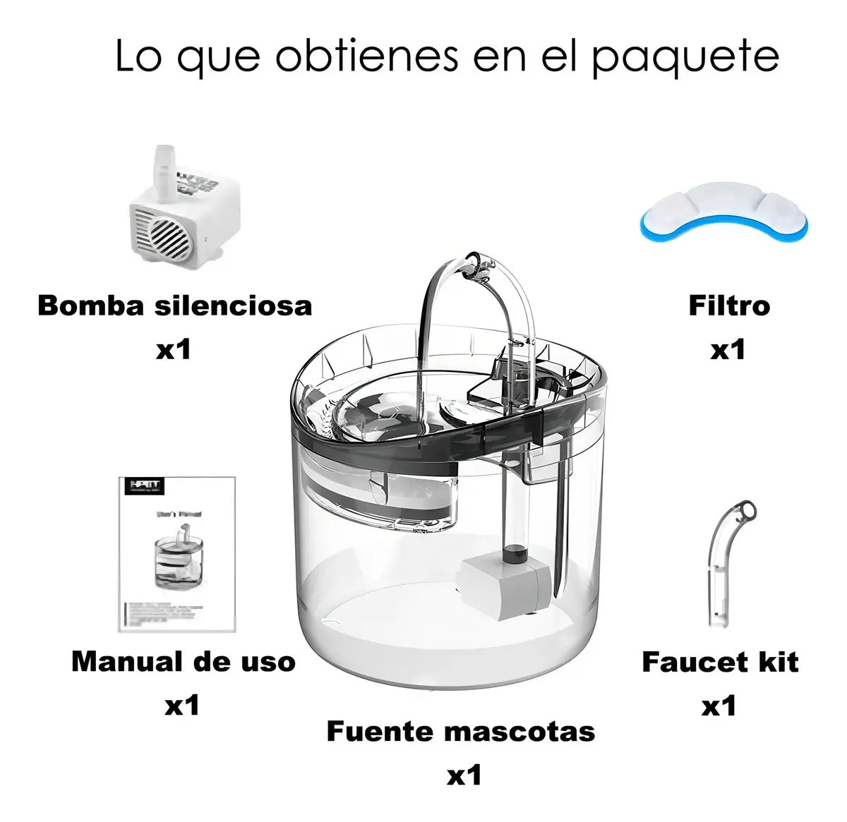 Bebedero Automático 1.8L Con Sensor Para Mascotas