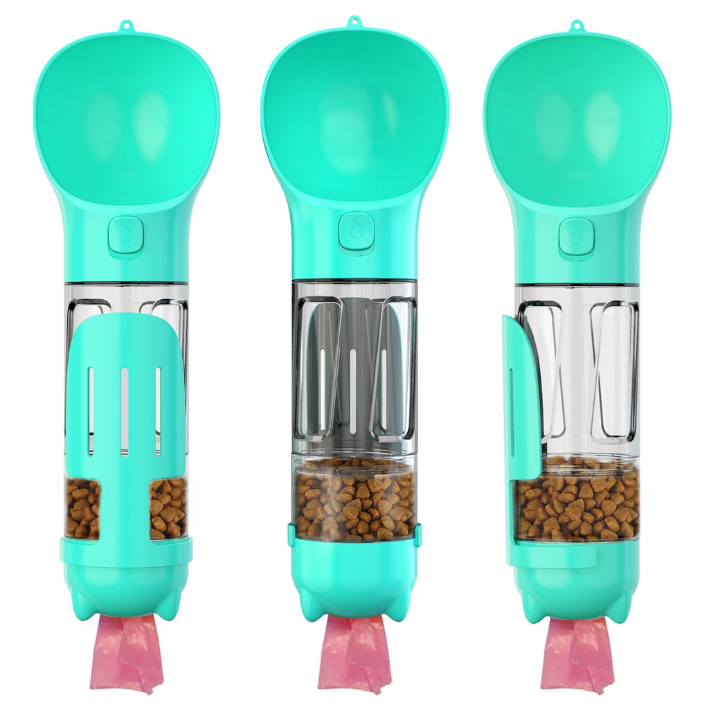 Botella Portátil 4 En 1 Multifuncional Para Mascotas