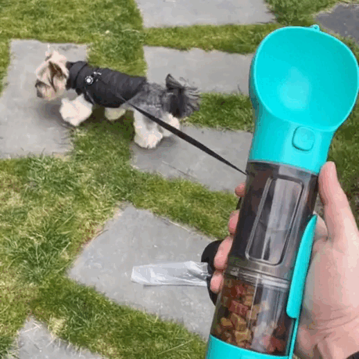 Botella Portátil 4 En 1 Multifuncional Para Mascotas